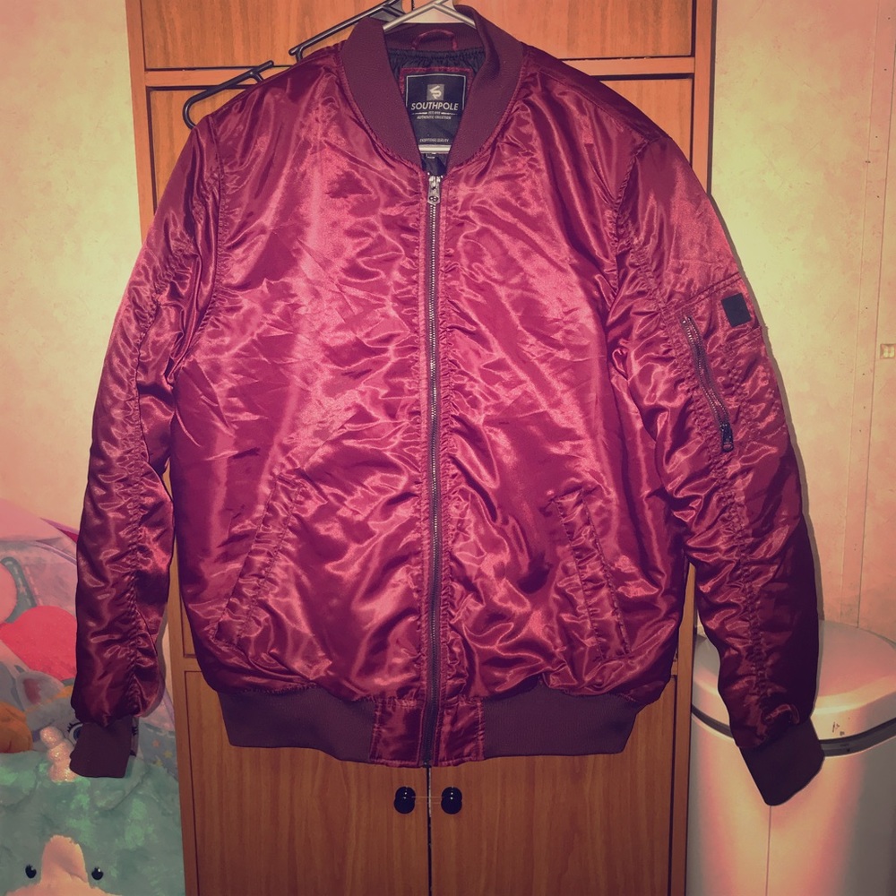 Maroon boomer South Pole Jacket